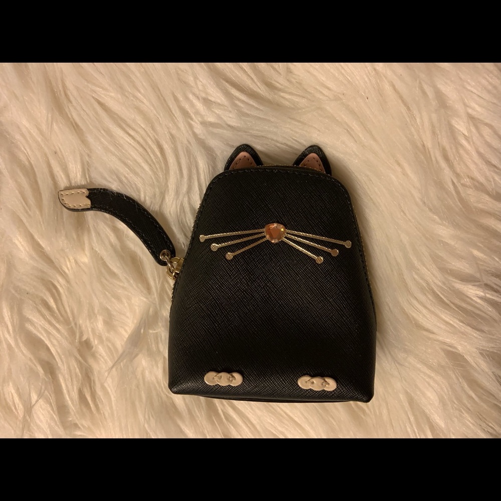 *rare* Kate Spade black cat coin purse